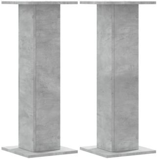 vidaXL Pflanzenständer 2 Stk. Betongrau 30x30x80 cm Holzwerkstoff 3307867