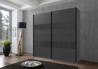 Kleiderschrank >Altona2< (B/H/T: 225x236x65 cm) in Graphit - 225x236x65 (BxHxT)