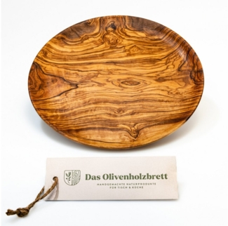 dasOlivenholzbrett Teller Holzteller aus Olivenholz rund