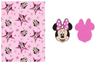Disney Minnie Mouse Schlafset – Gemütliche Kinderdecke mit Kissen für Zuhause & Reisen 140x100 cm