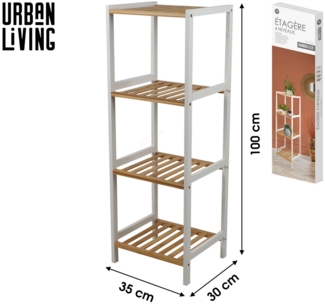 Urban Living 4-Etagen Regal Standregal 35 x 30 x H100cm 31375