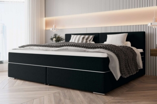 99rooms Boxspringbett Phönix Familienbett (Schlafzimmerbett, Bett), mit Taschenfederkernmatratze und Topper, in Webstoff MALMO_NEW