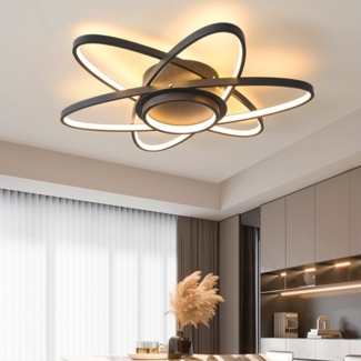 Daskoo Deckenleuchte 50W Deckenlampe für Flure 3000K-6000K Dimmbare Fernbedienung, LED fest integriert, Warmweiß, Kaltweiß, Neutralweiß, Dimmbar