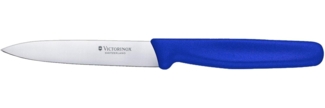 Victorinox 5.0702 Gemüsemesser, 10cm, Mittelspitz, Klingenschutz, spülmaschinengeeignet, blau , 30 x 5 x 5 cm