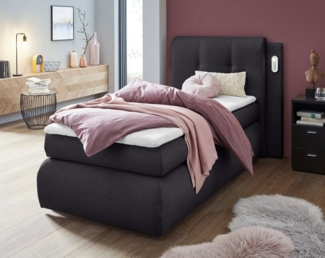 COLLECTION AB Boxspringbett Borna, inklusive Bettkasten, LED-Beleuchtung und Topper