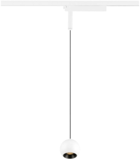 SLV LIGHT EYE® 2.0, 1~ Pendelleuchte, Pendellänge 200 cm, 3000 K, 30°,, weiß / schwarz - Leuchten mit 1 Phasen Adapter