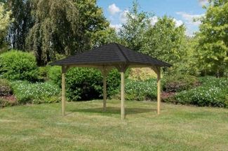 Karibu Pavillon Eco Cordoba im Set mit Schindeln