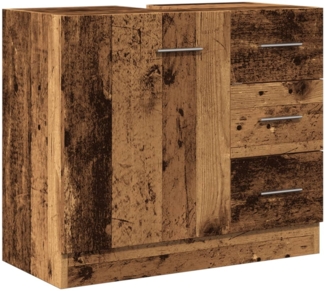 vidaXL Waschbeckenunterschrank Altholz-Optik 63x30x54 cm Holzwerkstoff 858323