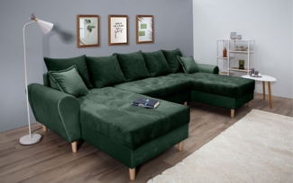 COLLECTION AB Wohnlandschaft Raisa U-Form, mit Federkern, Kissen und Steppung im Sitzbereich