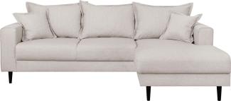 Home affaire Ecksofa VEYRAS L-Form, hoher Sitzkomfort, incl. 2 Zierkissen mit Keder, B/T/H: 230/150/76 cm