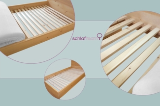 EASY-VLEX-BUCHE Massivholz-Lattenrost - metallfrei Buche / 90 x 220 cm
