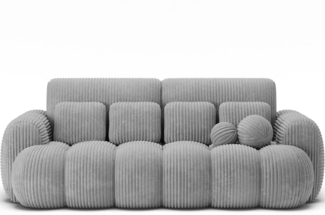 MOEBLO Schlafsofa Elvento, Sitzer Sofa mit Schlaffunktion & Komfortpolsterung – Modernes Schlafsofa mit Bettkasten & Zierkissen, Couch Polstermöbel Sitzmöbel Wohnzimmermöbel 3-Sitzer-Sofa Stoffsofa für Wohnzimmer, B 256 × H 105 × T 119 cm