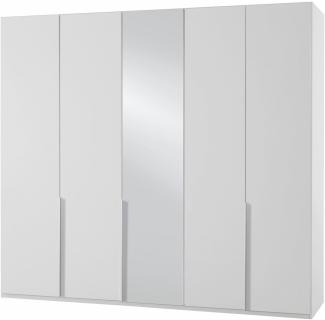 Schlafzimmerschrank New York Kleiderschrank 225 x 58 x 208 cm weiß 5-türig Spiegel