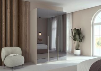 LeGer Home by Lena Gercke Kleiderschrank Schrank Garderobe Ankleide Schlafzimmer Flur SERINA Eyecatcher (3 verschiedene Ausstattungen BASIC/CLASSIC/PREMIUM (inkl. SOFT-CLOSE) in 6 Breiten (101 - 401 cm) mit Front Glas oder Dekor MADE IN GERMANY