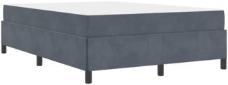 vidaXL Bettgestell Weiß und Dunkelgrau und Grau 140 x 190 cm Samt 3399061
