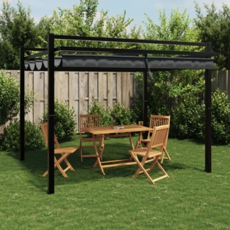 vidaXL Gartenpavillon mit Ausziehbarem Dach Anthrazit 3x3 m Aluminium 4003969