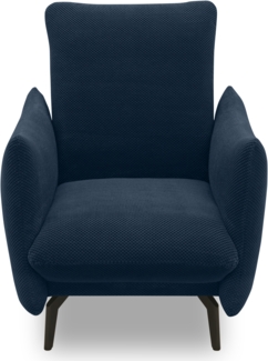 DOMO. collection Sessel 700 003, Polstersessel, Rechteckig, Füße mit Filzgleitern, Armsessel, Polstergarnitur, 85 x 95 x 102 cm (BxTxH), blau