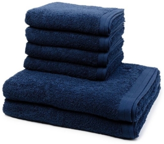 Möve Superwuschel 6 tlg. Frottier-Set - 4 X Handtuch (50 X 100cm), 2 X Duschtuch (80 X 150cm) - 520 g/m2 - Deep sea