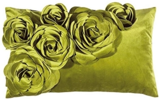 PAD Kissenhülle Samt Floral Light Green (30x50 cm) 10154-G25-3050