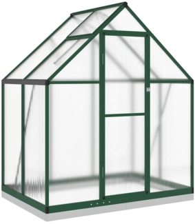 vidaXL Gewächshaus mit Fundamentrahmen Grün 169x114x202 cm Aluminimum 4005826