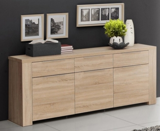 Sideboard Kommode Anrichte 3-trg Wohnzimmer sonoma eiche 188cm