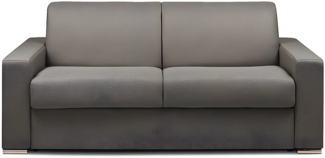 Vente-unique - Schlafsofa 3-Sitzer - Liegefläche: 140 cm - Matratzenhöhe: 22 cm - Stoff - Anthrazit - CALITO