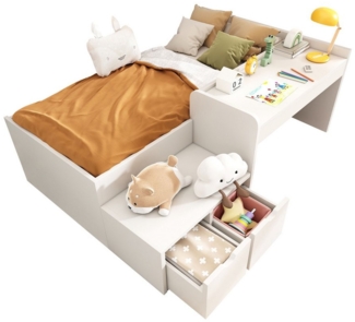 BlingBin Kinderbett Massiveholz Einzelbett (1-tlg)