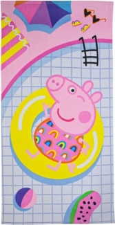 Peppa Pig Badetücher Peppa Wutz Strandtuch 70x140cm – Summer Design, 100% Baumwolle (1-St)