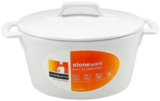 CreaTable Auflaufform rund 1,5 Liter TRUE SCALE aus Steinzeug / Auflaufformen / Backofenform / Ofenform