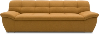 DOMO Collection Lagoa, 3 Sitzer, Webstoff gold, 230 cm