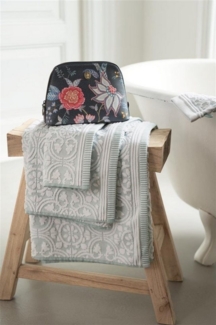 PiP Studio Handtuch Tile Pip Light Blue 30X50 Set A 3 Hellblau 100% Cotton, terry, 50, Baumwolle (1-St), Handtuch Frottetuch