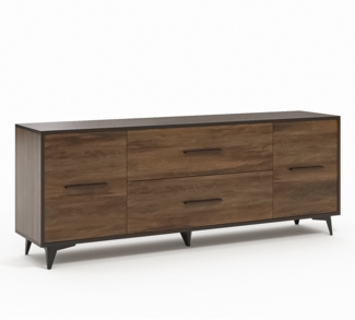 AX LIVING Sideboard mit Schubladen Fabriani 2D2S Shirin Walnut 179 cm