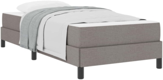 vidaXL Boxspringbett mit Matratze Taupe 100 x 200 cm Stoff 3398469