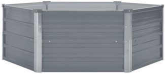 vidaXL Hochbeet 129 x 129 x 46 cm Verzinkter Stahl Grau 42405