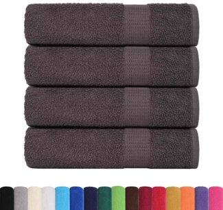 vidaXL Handtücher 4 Stk. Anthrazit 50x100 cm 360 g/m² 100% Baumwolle 136682