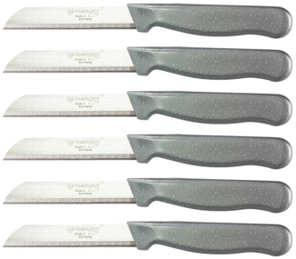 Visaggio Obstmesser Solingen Allzweckmesser Schälmesser Gemüsemesser Küchenmesser, Wellenschliff Solingen Messer, Flitter Optik, Edelstahl (rostfrei)