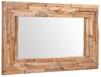 vidaXL Dekorativer Spiegel Teak 90 x 60 cm Rechteckig 244563