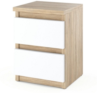 KOSETO Nachtkonsole, Nachttisch mit 2 Schubladen für Schlafzimmer, Büro - Modernes Design, modernes, minimalistisches Design, langlebig, pflegeleicht