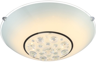 LED Deckenleuchte, Glas, Kristall 30 cm