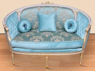 Casa Padrino Barock Sofa Türkis Muster / Weiß / Gold - Handgefertigtes Wohnzimmer Sofa im Barockstil - Prunkvolle Barock Wohnzimmer Möbel