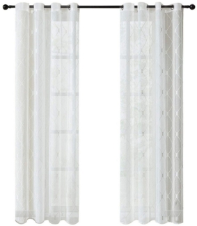 BYSURE Gardine, Ösen (2 St), transparent, Voile, Modern Gardine Leinenoptik