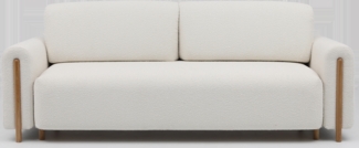 Eltap Arcadova Sofa (Jaffray 01) Bettfuß aus Holz, Weiß, 97 x 97 x 244 cm