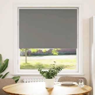 vidaXL Verdunkelungsrollo Grau 95x175 cm Stoffbreite 90,7 cm Polyester 4011153