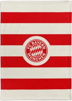 FC Bayern München Badetuch FC Bayern München I Kuschelfleecedecke I Sofadecke I Rot/Weiß, Polyester