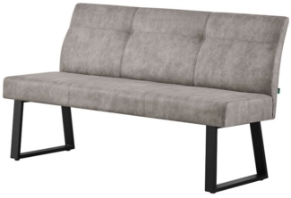 DUBI Möbel Essbank JOY, mit Federkernbox gepolstert, mit Rückenlehne, 160cm, Metallgestell