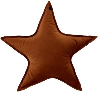 Overseas Star Kissen,Velourstoff aus 100% Polyester in Copper, 50x50 cm