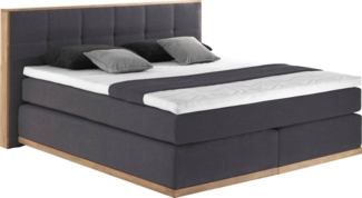 Places of Style Boxspringbett Vinton, aus massiver Eiche, verschiedene Härtegrade (auch H4)