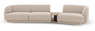 Micadoni Modulares Sofa Miley 3-Sitzer Rechts Chenille Beige