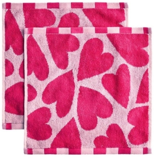 Next Handtuch Gesichtswaschlappen Herz, 2er-Pack, (2-St)