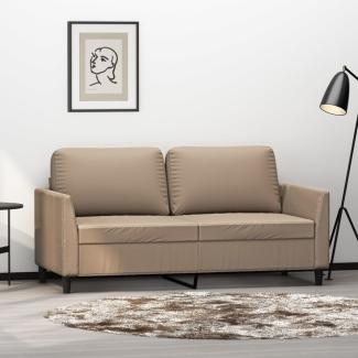 vidaXL 2-Sitzer-Sofa Cappuccino-Braun 140 cm Kunstleder 359337